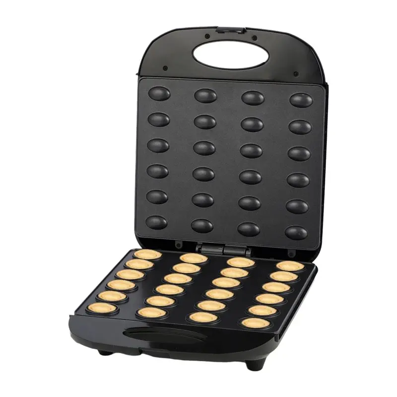 Mini Waffle Maker Machine - Walnuss-Keksmaschine, elektrisch, 24-Loch-Kuchenform, Mini-Nuss-Waffel-Brotmaschine, Frühstückspfannenmaschine, US-Stecker